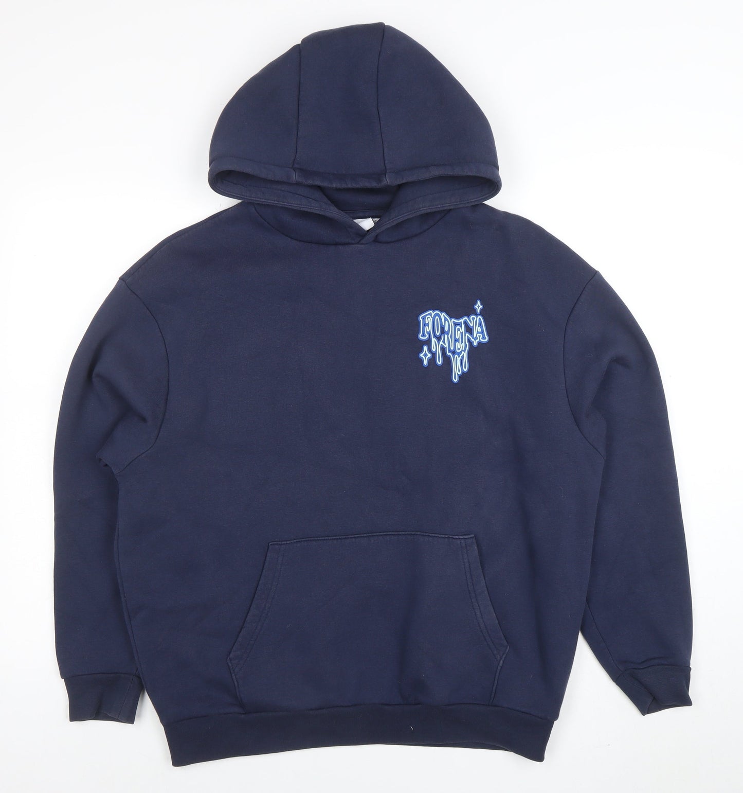 Forena Women's Navy Blue Pullover Hoodie Size S Graphic Print