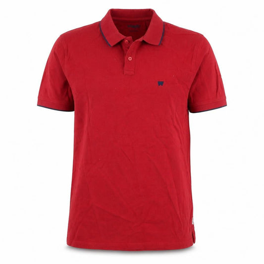 Wrangler Men's Red Cotton Polo Shirt Size L Classic Fit
