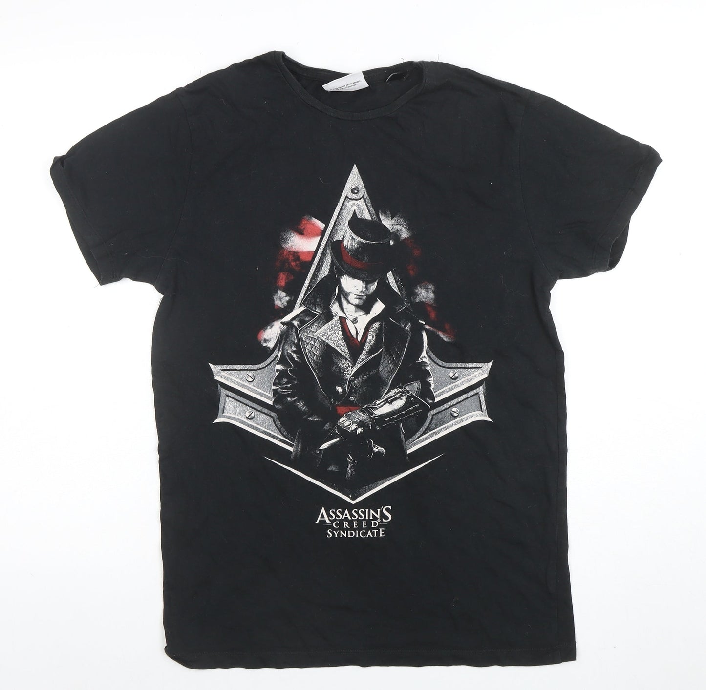 Assassin's Creed Men's Black Cotton Graphic T-Shirt Size S Regular Fit