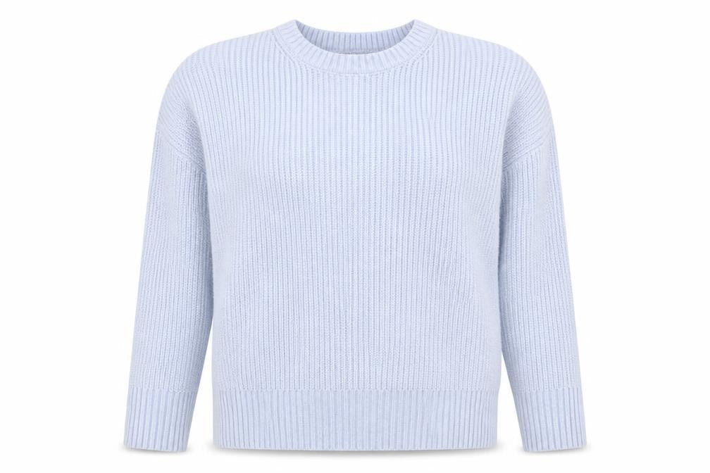 Marks and Spencer Women's Blue L Knit Crew Neck Pullover Jumper