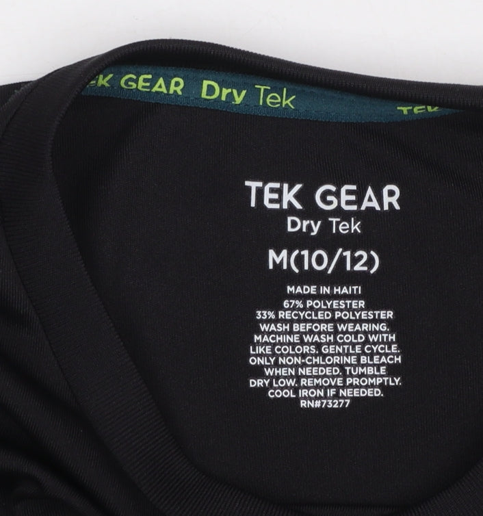 Tek Gear Women's Black Short Sleeve Dry Tek Performance T-Shirt Size M