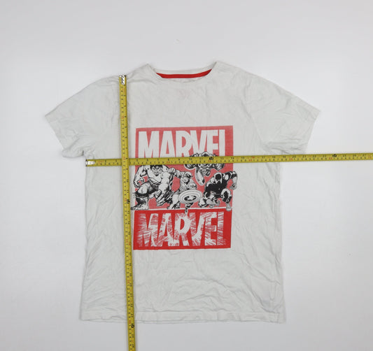 Primark Boys White Marvel Avengers Graphic Short Sleeve T-Shirt 14-15 Years