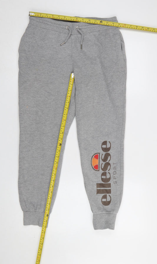 Ellesse Womens Grey Jogger Sweatpants Size 10 Casual Elastic Waist