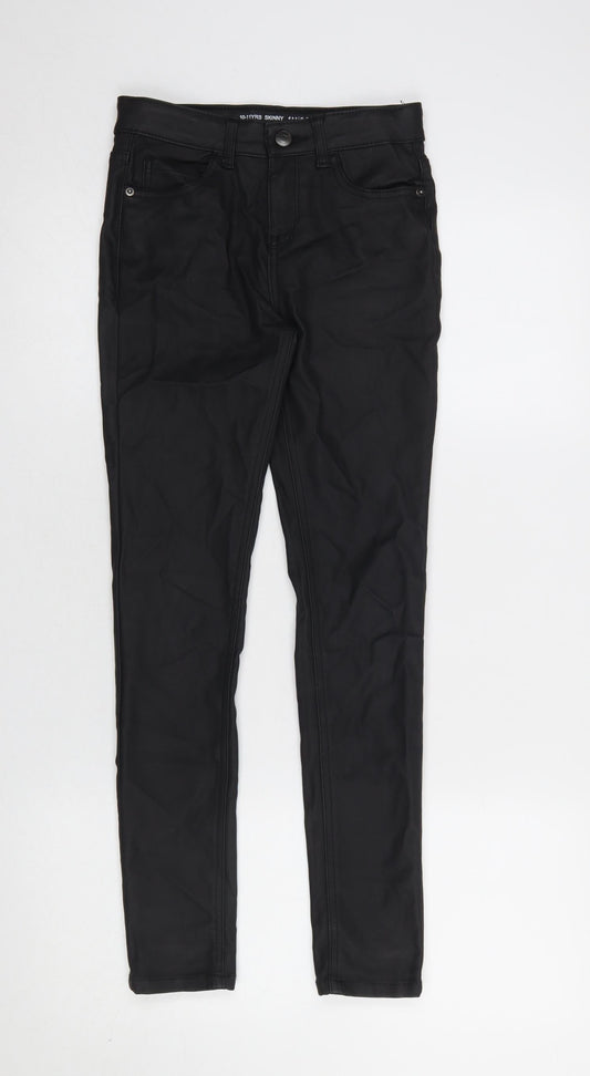 Denim Co. Girls Black Skinny Jeans 10-11 Years Stretch Viscose Blend