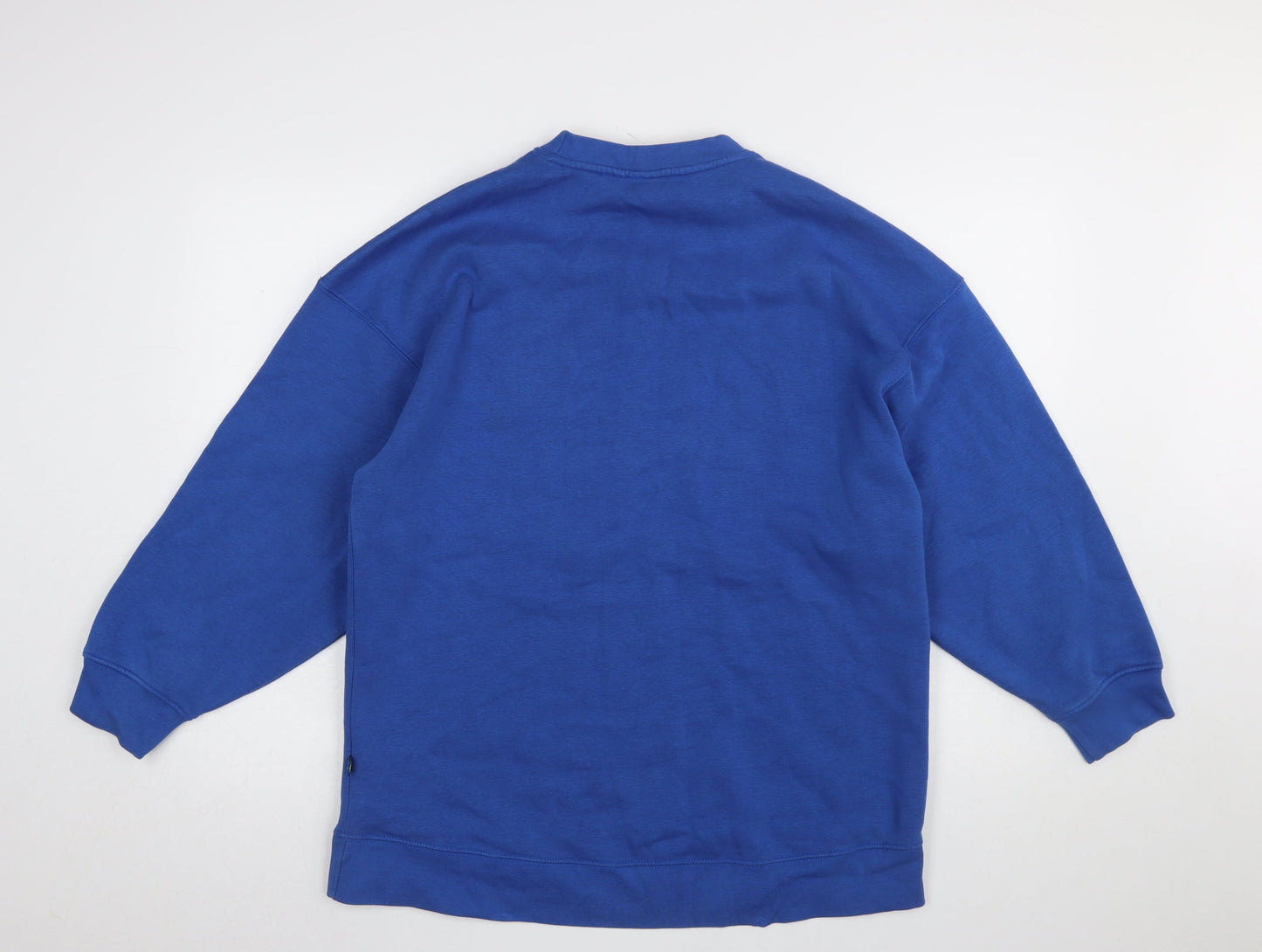 Peacocks Sport Blue Cotton Blend Women's Pullover Sweatshirt L