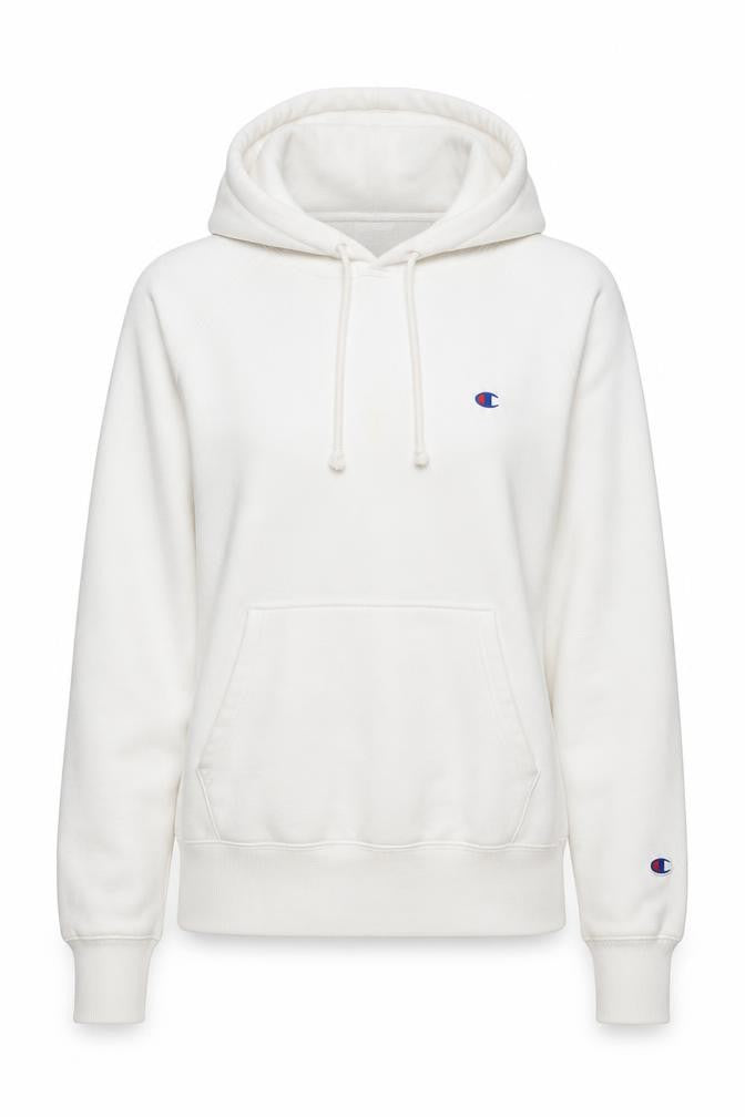 Champion Womens White Reverse Weave Pullover Hoodie Small