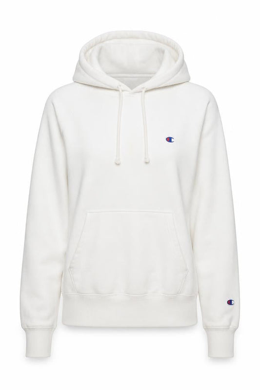 Champion Womens White Reverse Weave Pullover Hoodie Small