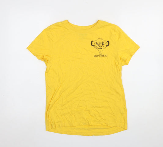 Primark Women’s Yellow The Lion King Simba T-Shirt Nightshirt XS