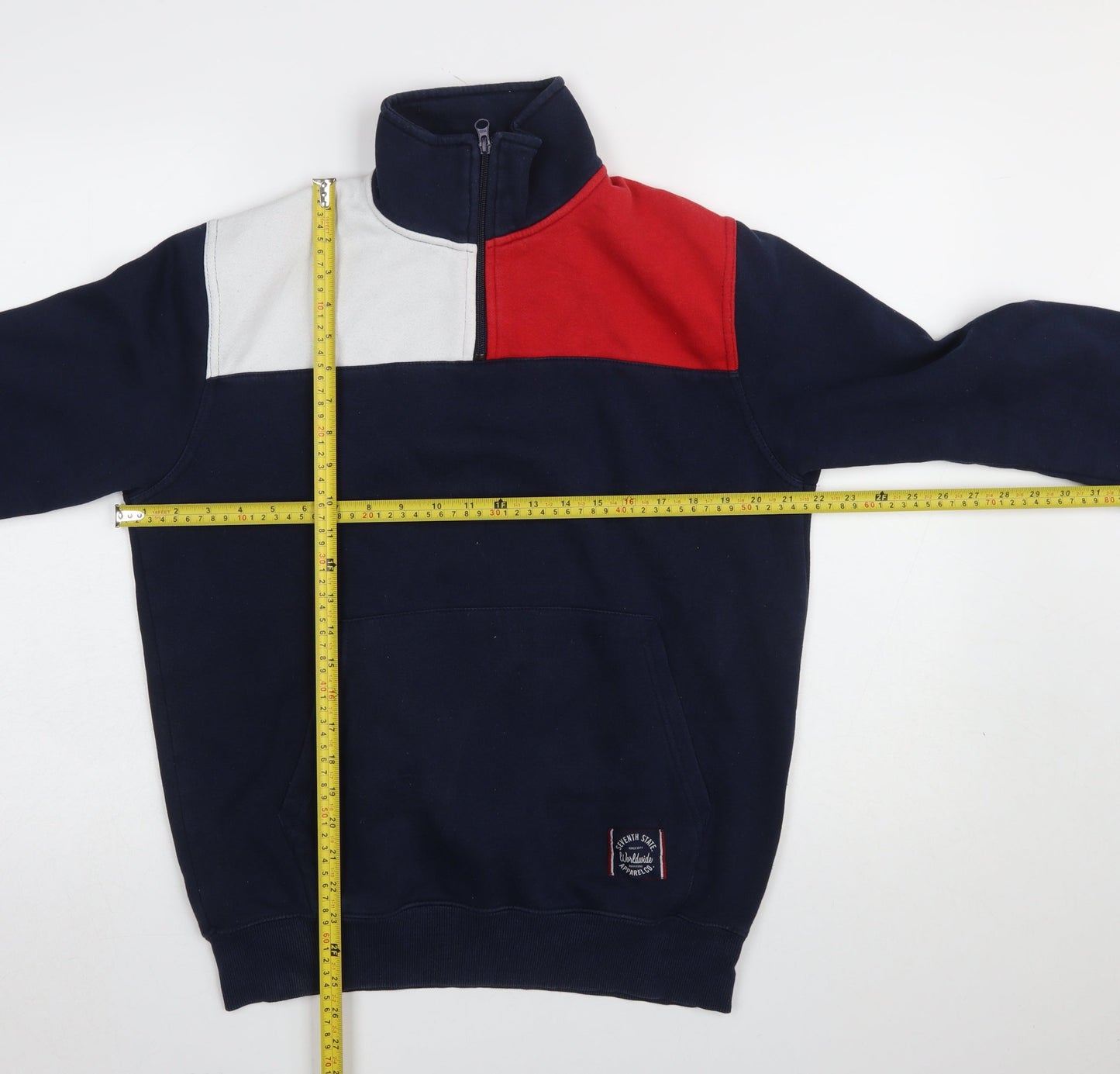 Seventh State Men's Multicoloured 1/4 Zip Fleece Sweatshirt - Size L