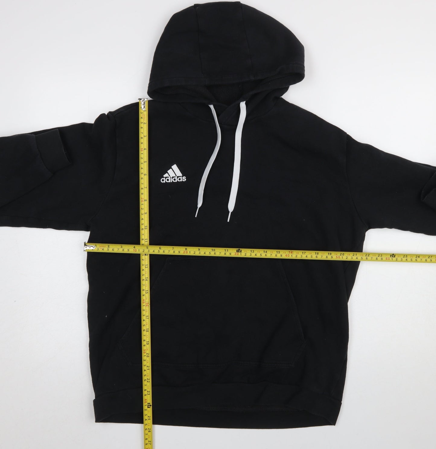 Adidas Men's Black Pullover Hoodie L Fleece Logo Sportswear