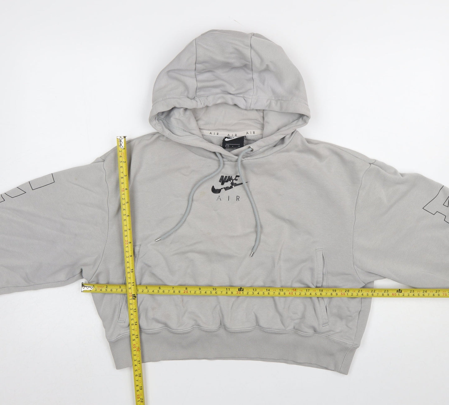 Nike Air Women's Grey Pullover Hoodie Small Relaxed Fit Logo