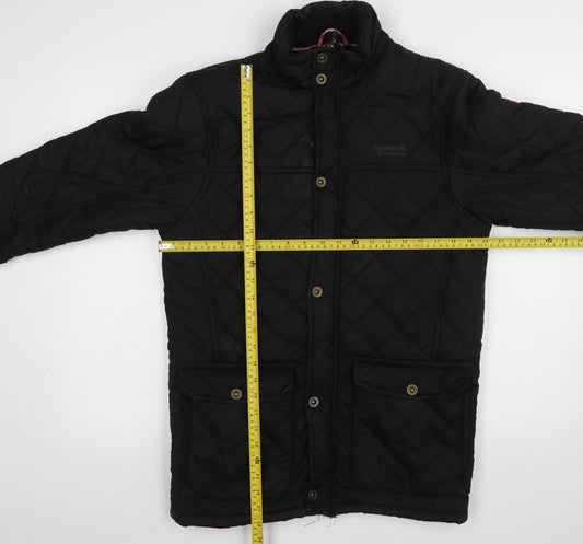 Regatta Men's Black Quilted Mid-Length Outdoor Jacket Size S