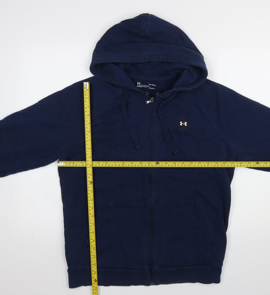 Under Armour Men’s Blue Full Zip Hoodie Size M Fleece Sportswear