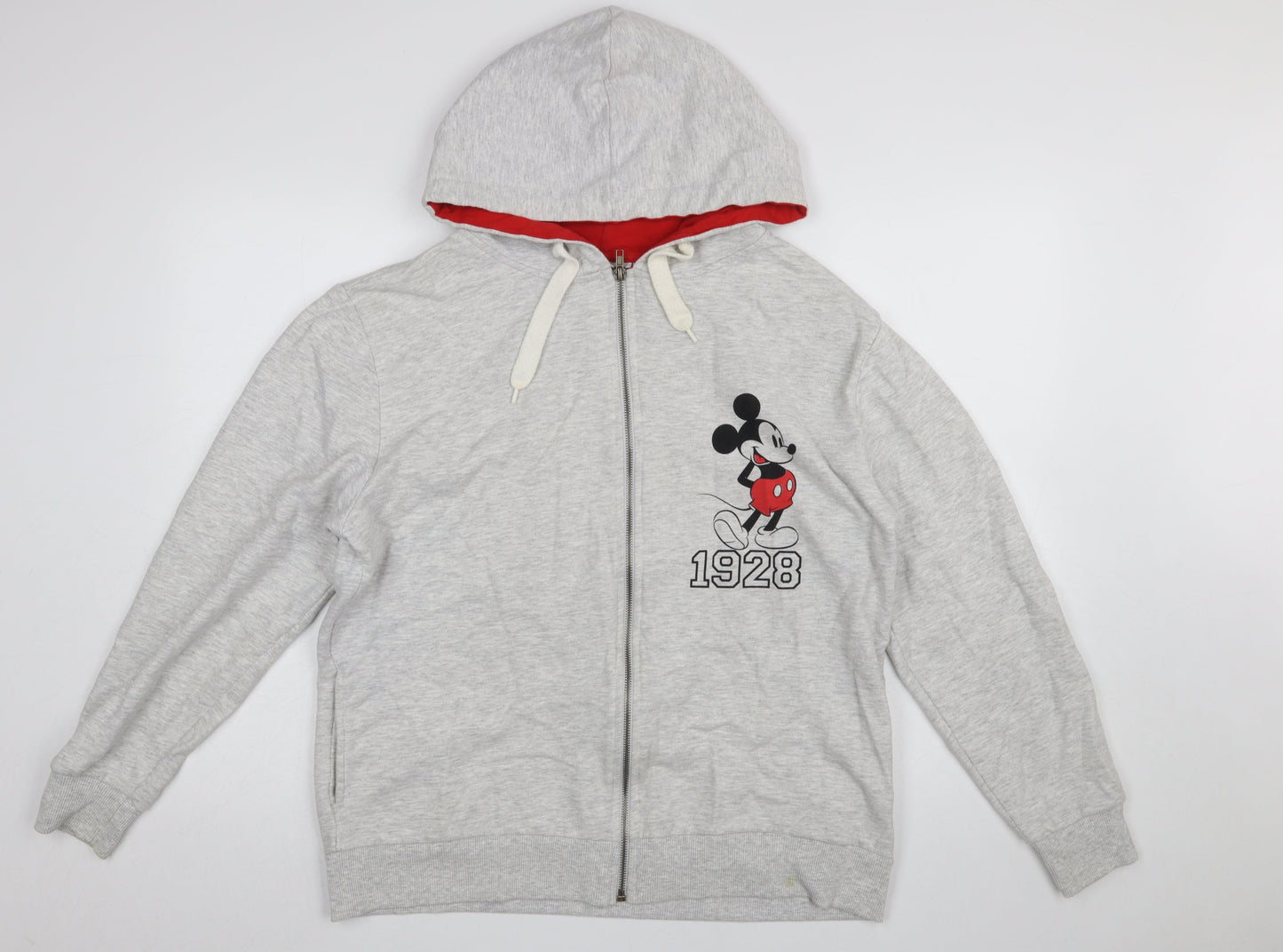 Disney Atmosphere Women's Grey Full Zip Hoodie Size 16 Mickey Mouse 1928