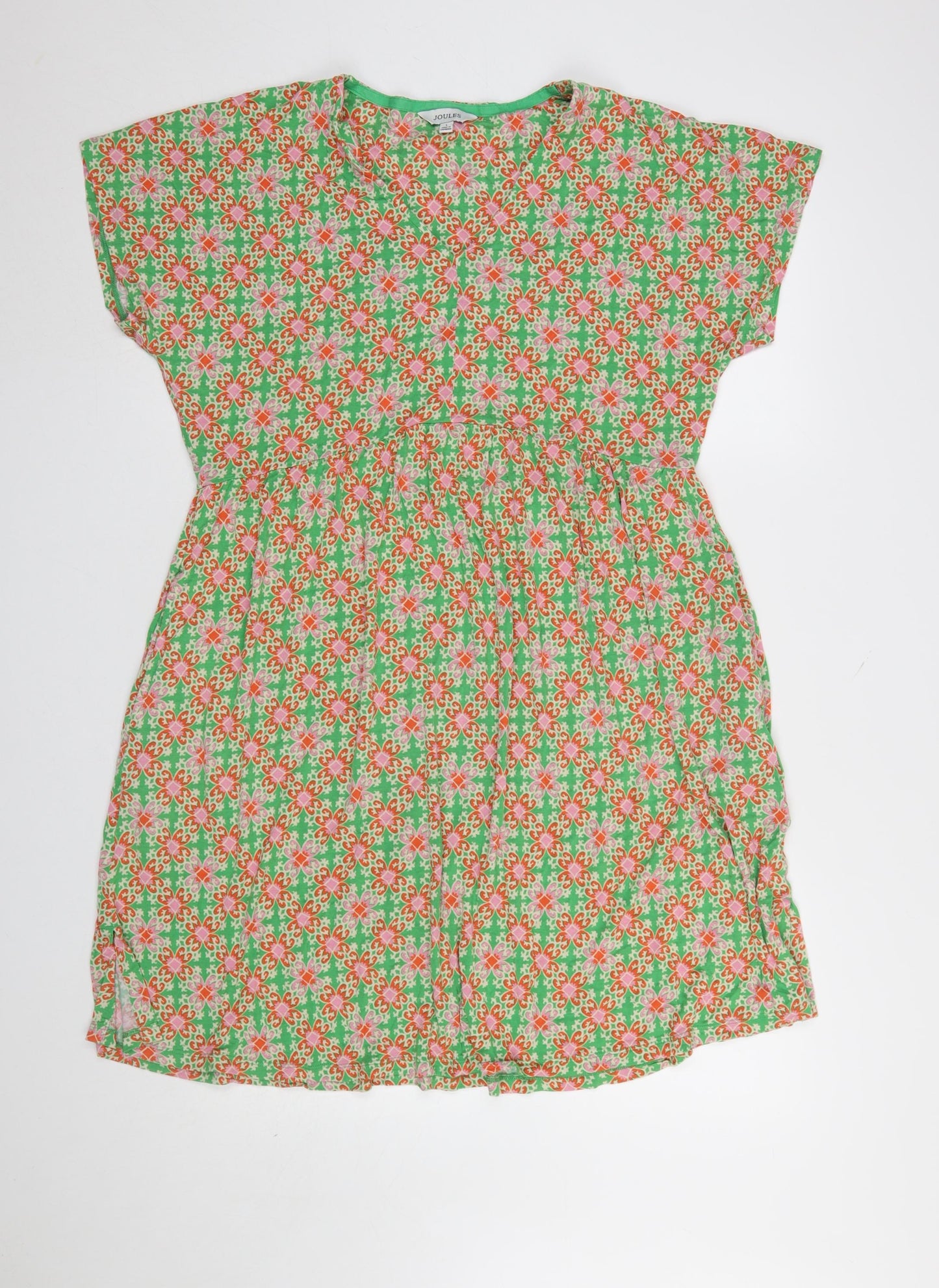 Joules Women’s Multicoloured Geometric Fit & Flare Dress L