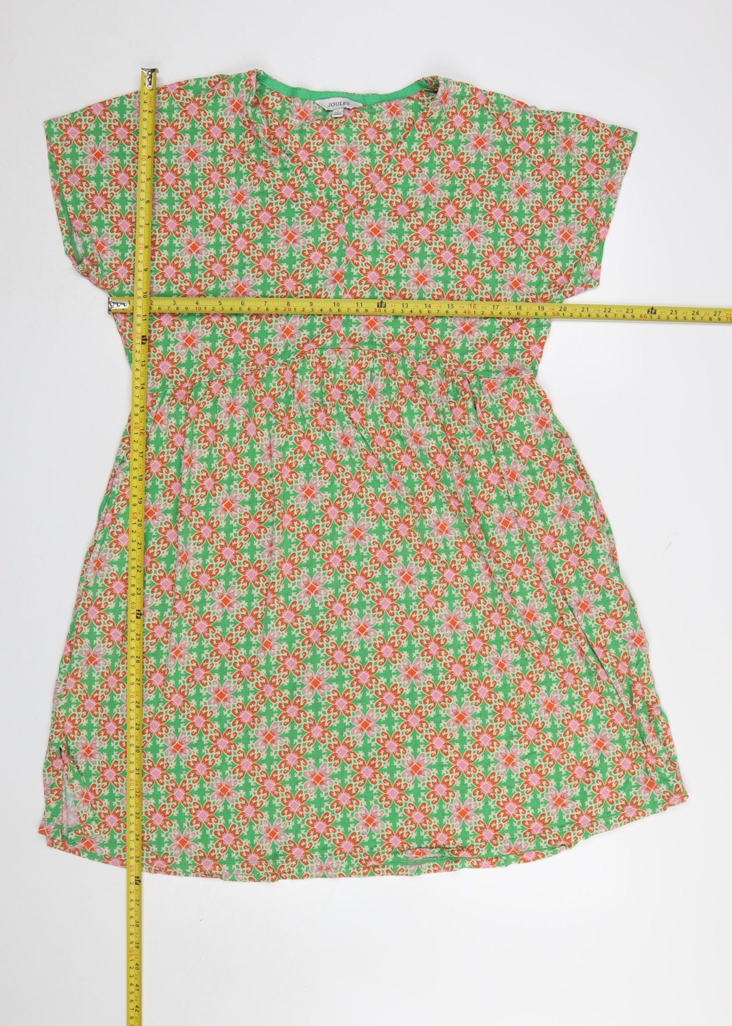 Joules Women’s Multicoloured Geometric Fit & Flare Dress L