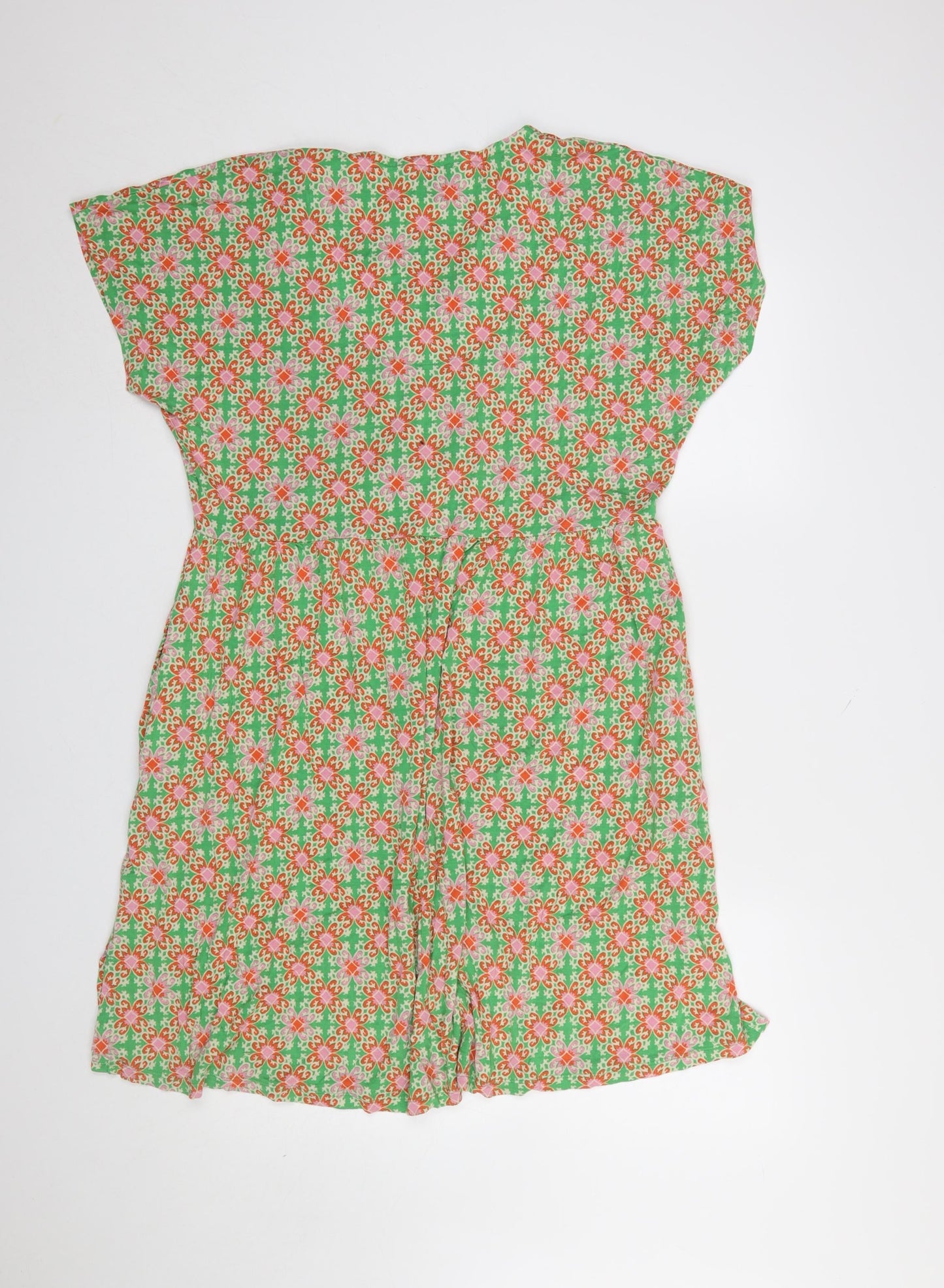 Joules Women’s Multicoloured Geometric Fit & Flare Dress L
