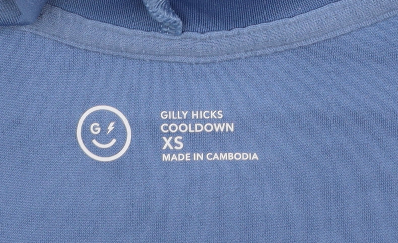 Gilly Hicks Womens Blue Full Zip Hoodie XS Lightweight Casual