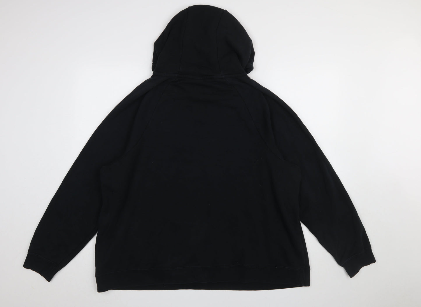 Nike Women Black Pullover Hoodie 1X Cotton Blend Logo Hoodie
