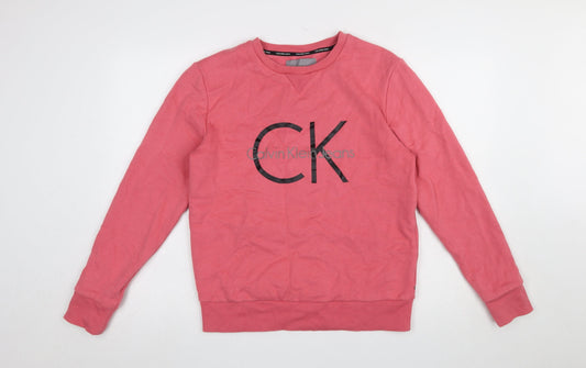 Calvin Klein Jeans Women's Pink Logo Sweatshirt Size S