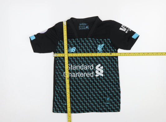 New Balance Boys Black Liverpool FC Salah #11 Jersey T-Shirt 8 Years
