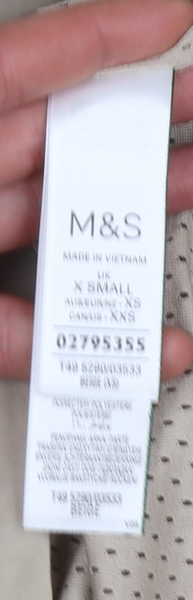 Marks and Spencer Women’s Beige Hooded Long Rain Coat XS