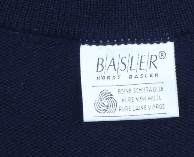 Basler Womens Beige Black Argyle Wool V-Neck Long Sleeve Cardigan Size 16