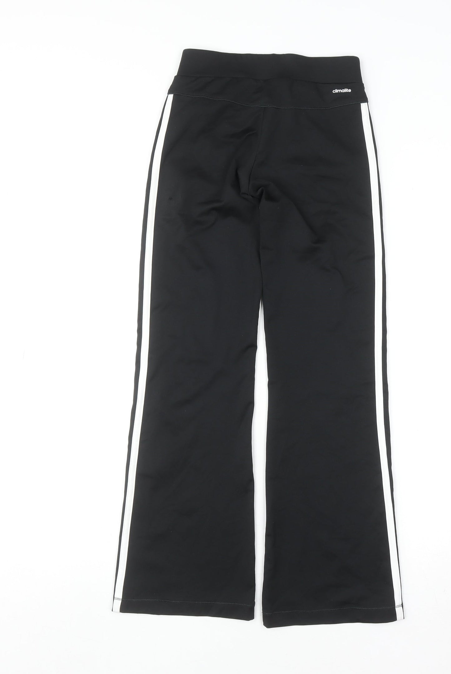 adidas Girls Black 9-10 Years Climalite Track Pants Activewear Trousers