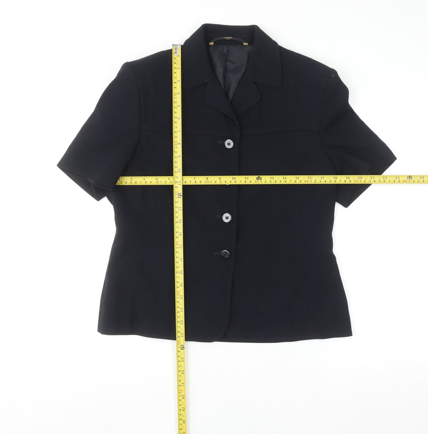 Marks and Spencer Women’s Black Short Sleeve Button-Up Blouse Size 14