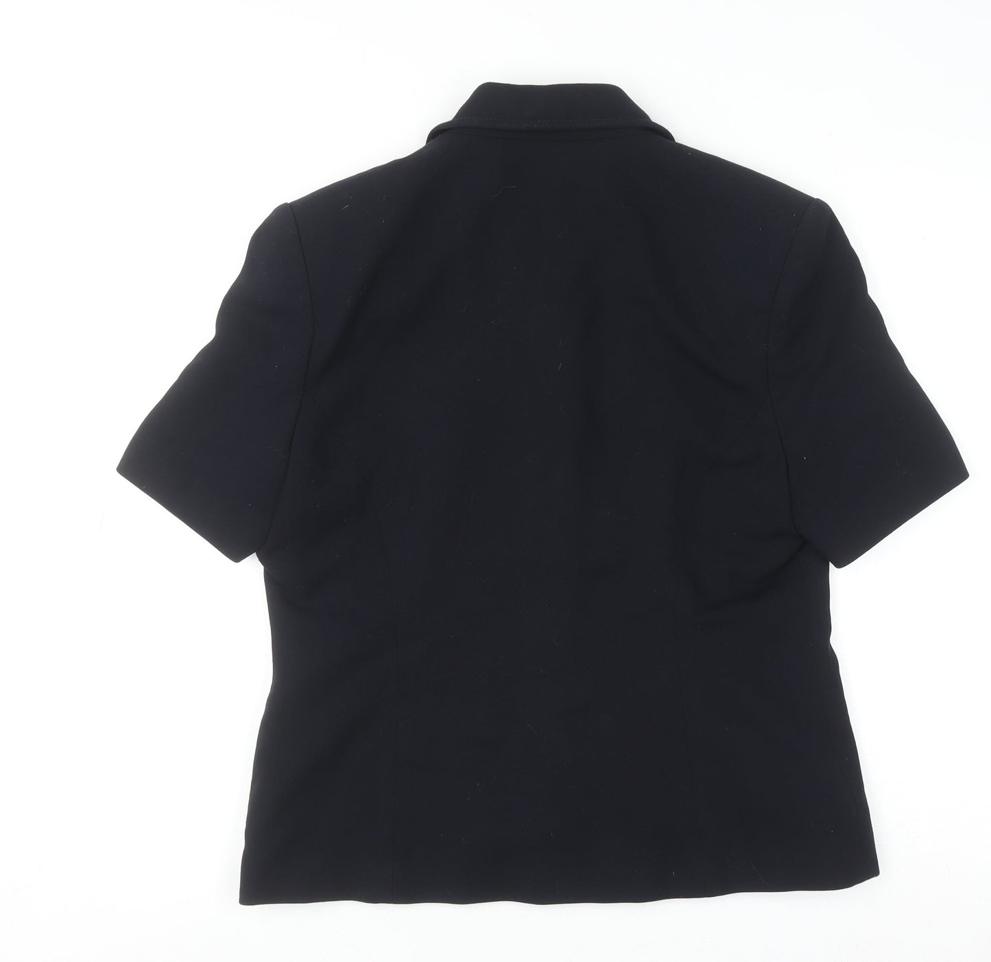 Marks and Spencer Women’s Black Short Sleeve Button-Up Blouse Size 14