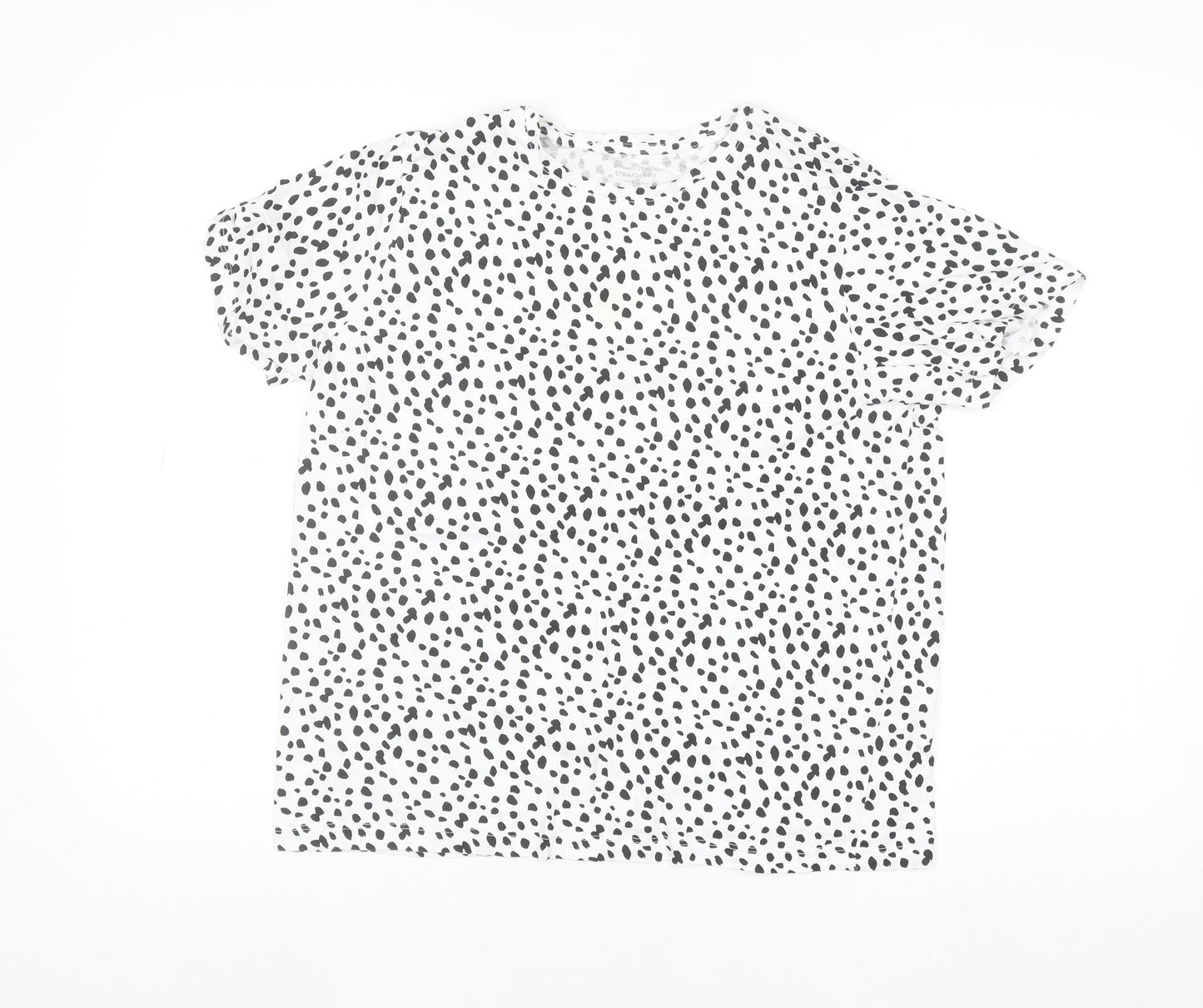 Dunnes Stores Women’s White Animal Print Cotton T-Shirt M