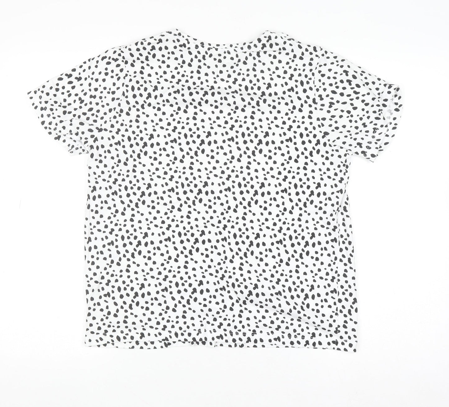 Dunnes Stores Women’s White Animal Print Cotton T-Shirt M