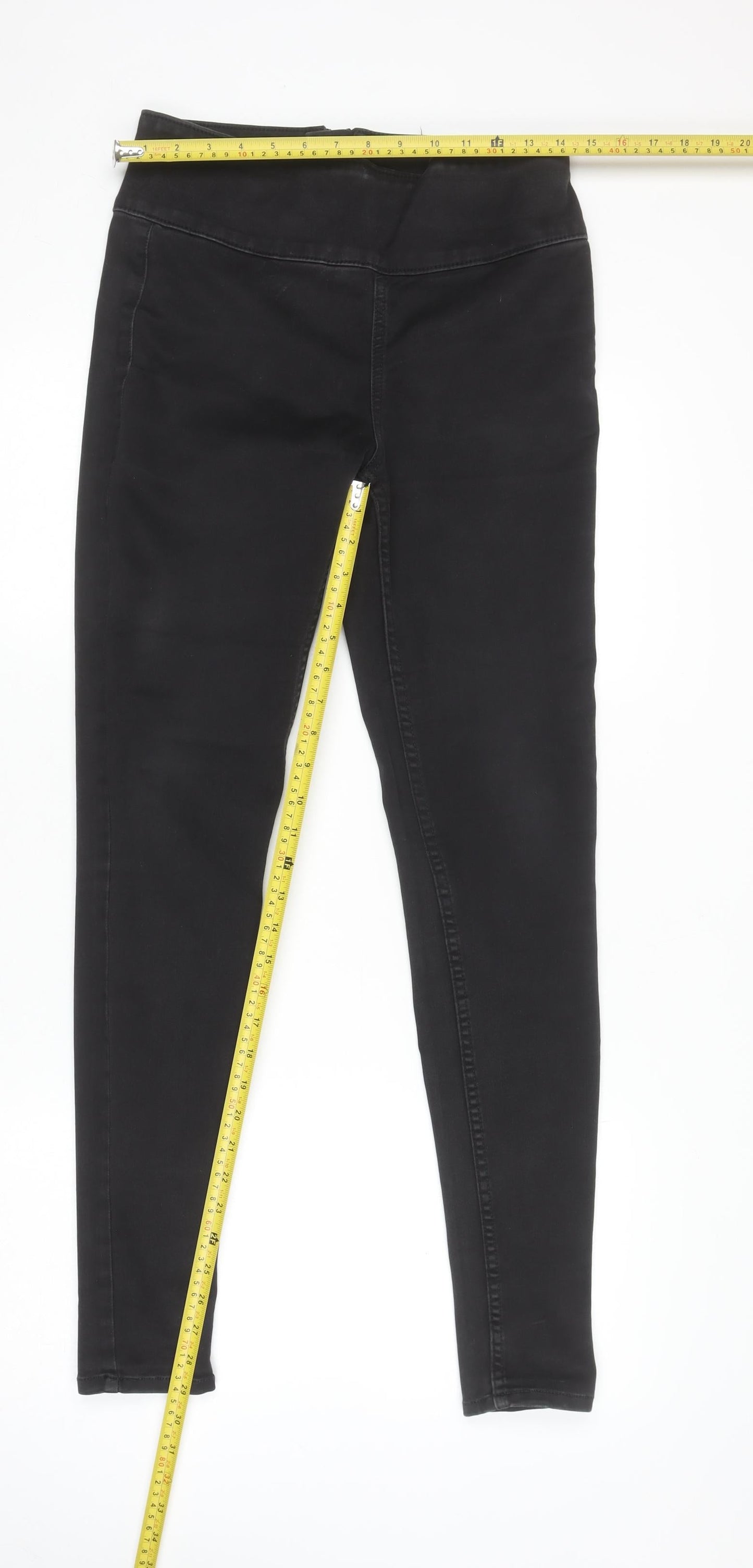 Pieces Womens Black Skinny High Rise Stretch Jeans Size M
