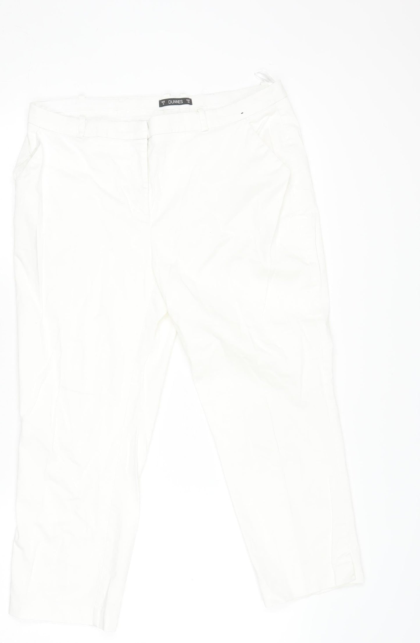 Dunnes Women’s White Chino Stretch Trousers Size 12