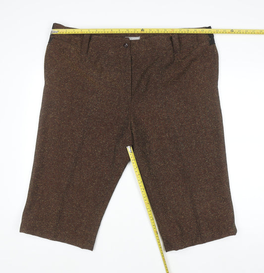 SIDONASirCO Men's Brown Tweed Chino Shorts Size 2XL