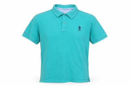U.S. Polo Assn. Men's Green Cotton Short Sleeve Polo Shirt L