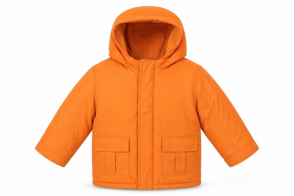 Gymboree Boys Orange 2-3 Years Hooded Puffer Jacket Winter Coat