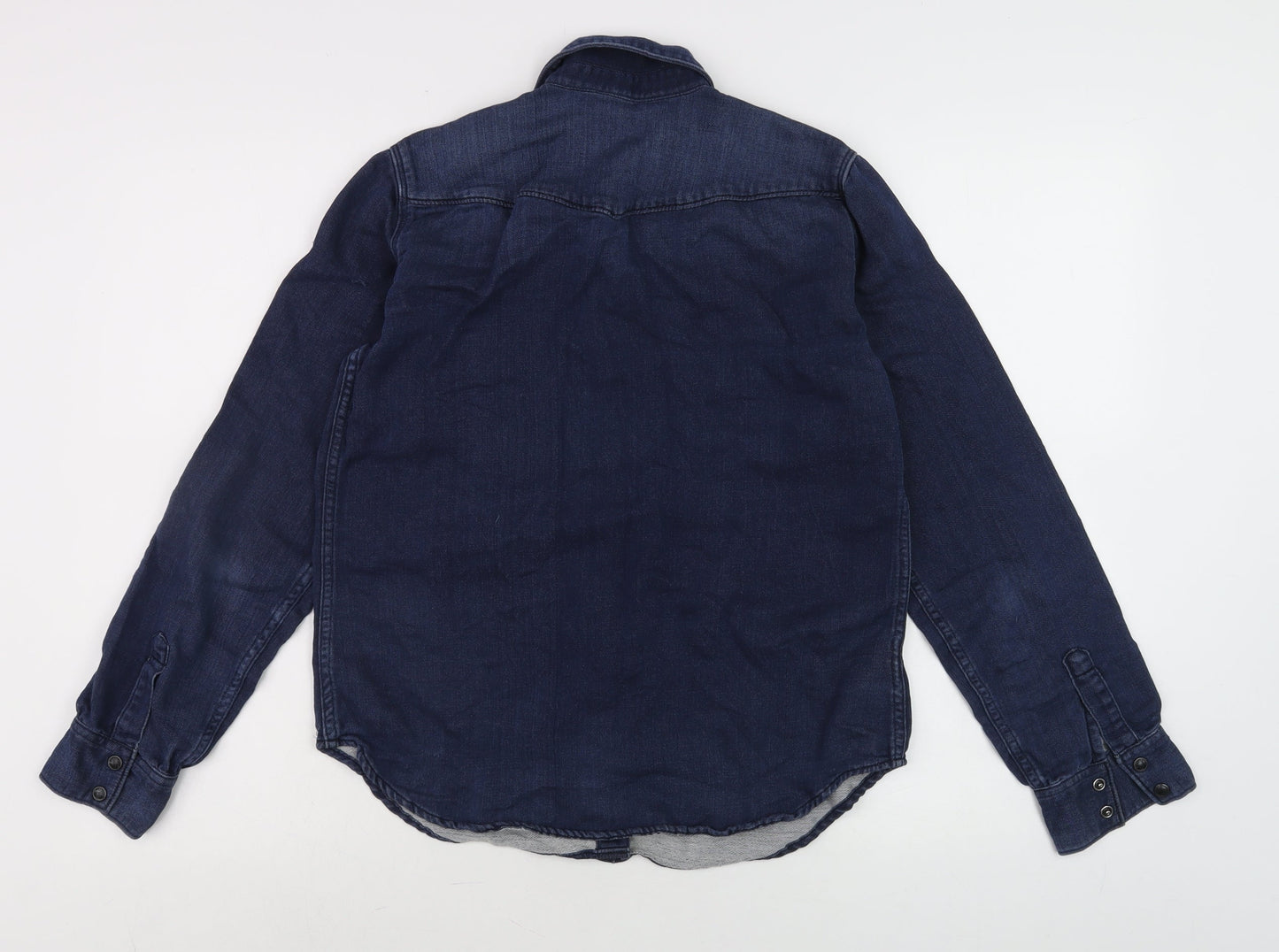 Gap Men’s Blue Denim Long Sleeve Button-Up Shirt Size S