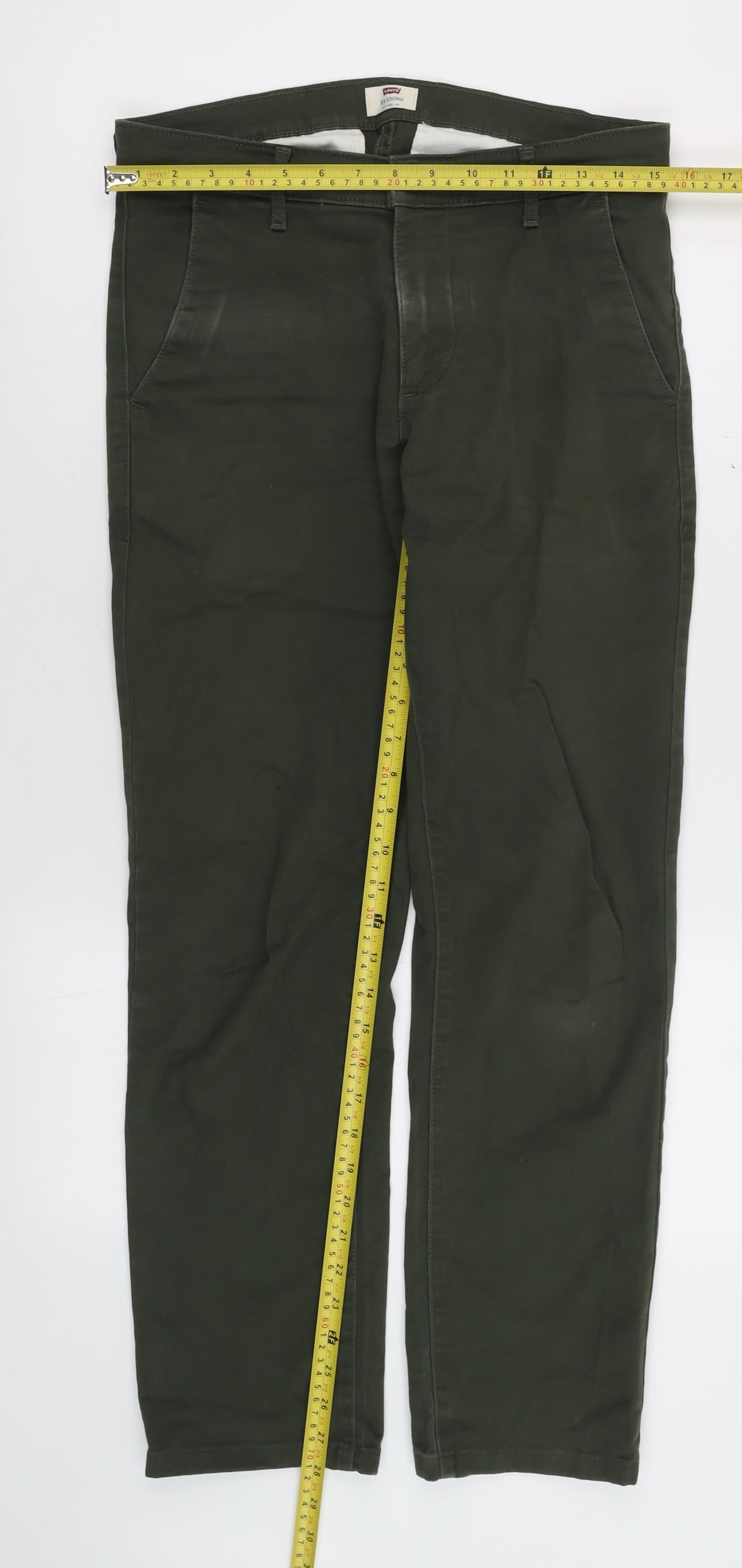 Levi's Men's Green 511 Slim XX Chino Trousers W30 L34