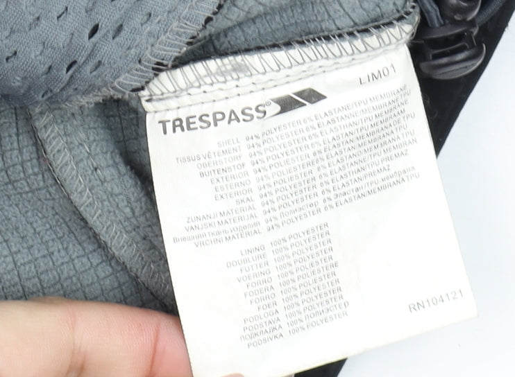 Trespass Men's Black Soft Shell Waterproof Hooded Jacket Size S