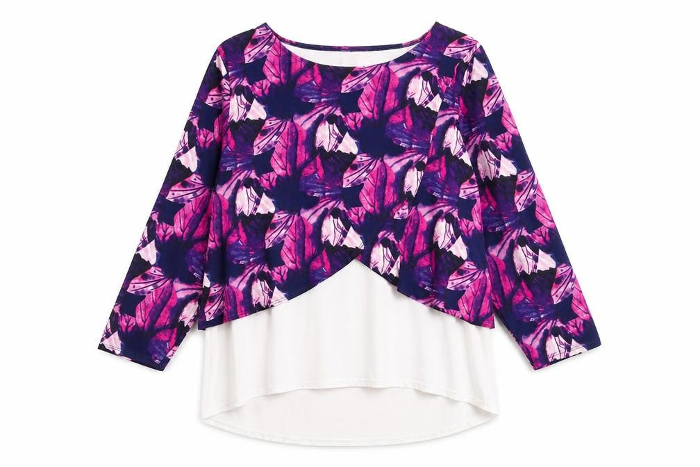 Saloos Women’s Multicoloured Floral Tunic Blouse UK 18 Long Sleeve