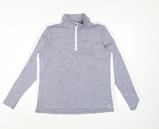 Dunnes Stores Womens Grey Half Zip Track Jacket Size M