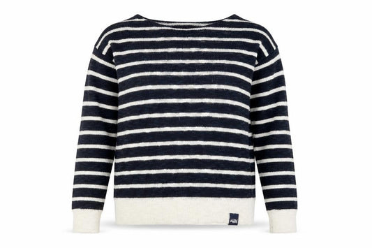 Superdry Womens Blue White Striped Knit Pullover Jumper XS
