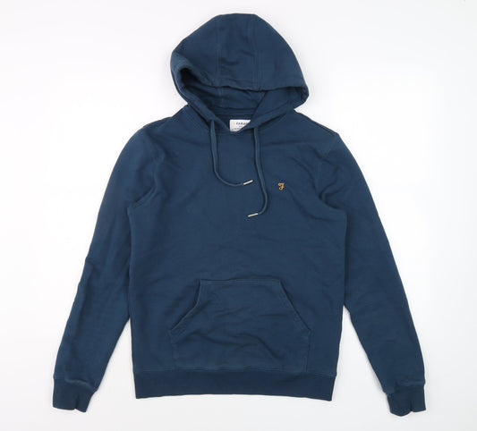 Farah Men's Blue XS Pullover Hoodie Cotton Long Sleeve