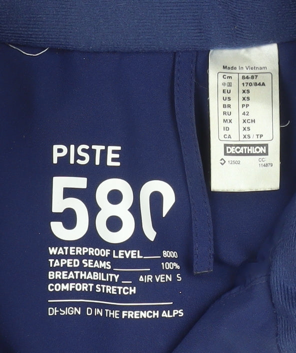 Wedze Mens Blue XS Waterproof Ski Jacket Hooded Softshell