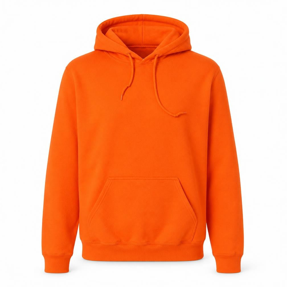 Gildan Womens Orange Pullover Hoodie Cotton Blend Size L