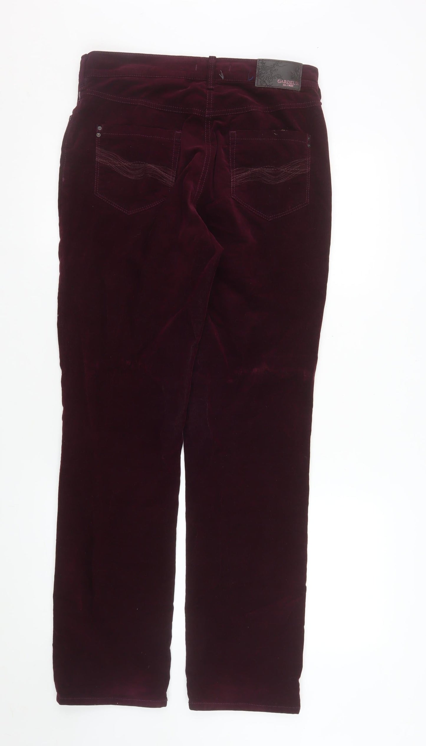 Atelier Gardeur Womens Purple Corduroy Stretch Trousers Size 12