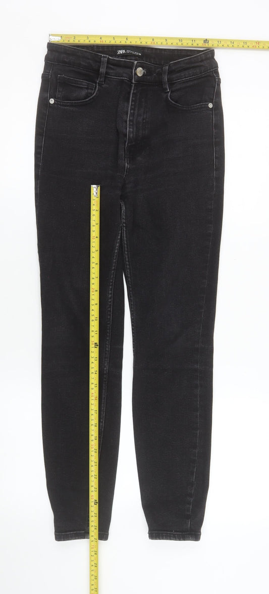 Zara Women Black Skinny Jeans Size 8 Slim Fit Denim