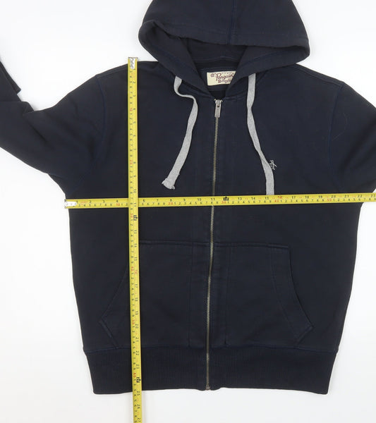Penguin by Munsingwear Men's Blue Hooded Cotton Zip Jacket Size M