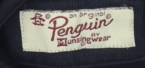 Penguin by Munsingwear Men's Blue Hooded Cotton Zip Jacket Size M